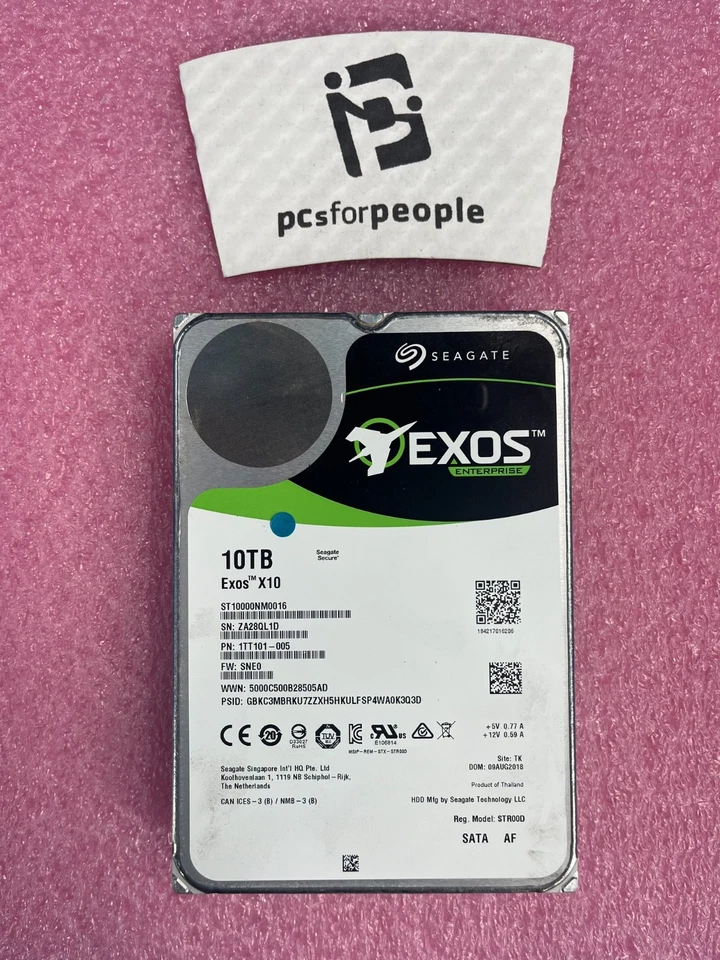 *Seagate Exos X10 10TB SATA HDD ST10000NM0016 FREE SHIP* - Image 1 of 1