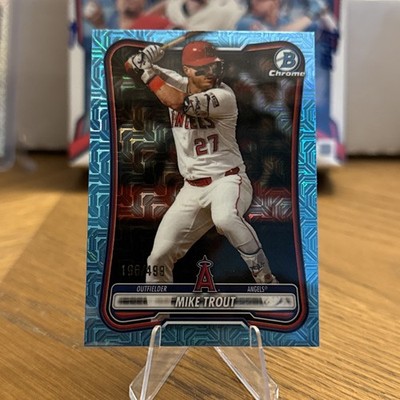 2026 Bowman Mega - MIKE TROUT - RC Light Blue Mojo Refractor #/499 - Angels #100