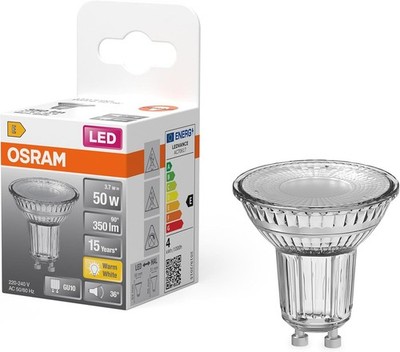 Osram LED-Spot Star PAR16 Reflektor, 2700 K warmweiß, 3,7 W, GU10, 36°, 350 lm