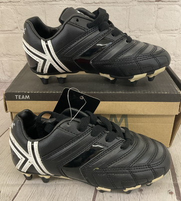 Kelme 55187 Kid's U1tra JR PU Soccer Cleats Black White US 13.5