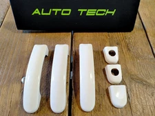 For VW Transporter Caddy GLOSS WHITE Door Handle Cover PROTECTOR T5 T6.1  2 Key