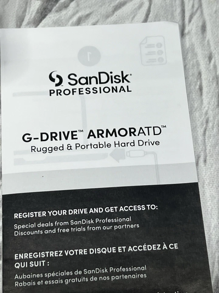 SanDisk Professional 2TB HDD G-DRIVE ArmorATD Rugged Pre Owned TESTED Works - Image 3 of 4