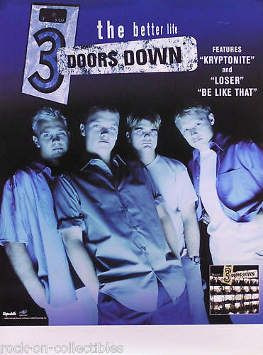 3 Doors Down 2000 The Mail order Better Tour Original Free shipping anywhere in the nation Life Poste Promo