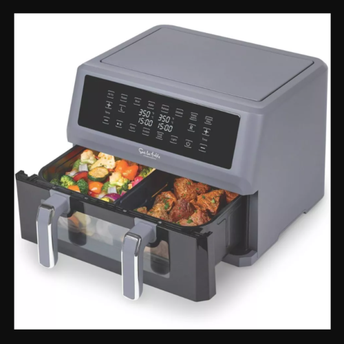 Sur La Table Kitchen Essentials 11QT Dual Basket Air Fryer Sync Finish