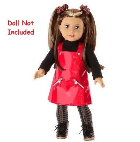 American Girl Nicki's Red Vinyl Jumper Outfit NIB - Picture 2 of 7