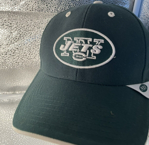 New York Jets NFL green baseball cap Adjustable Jets embrodiered White on strap