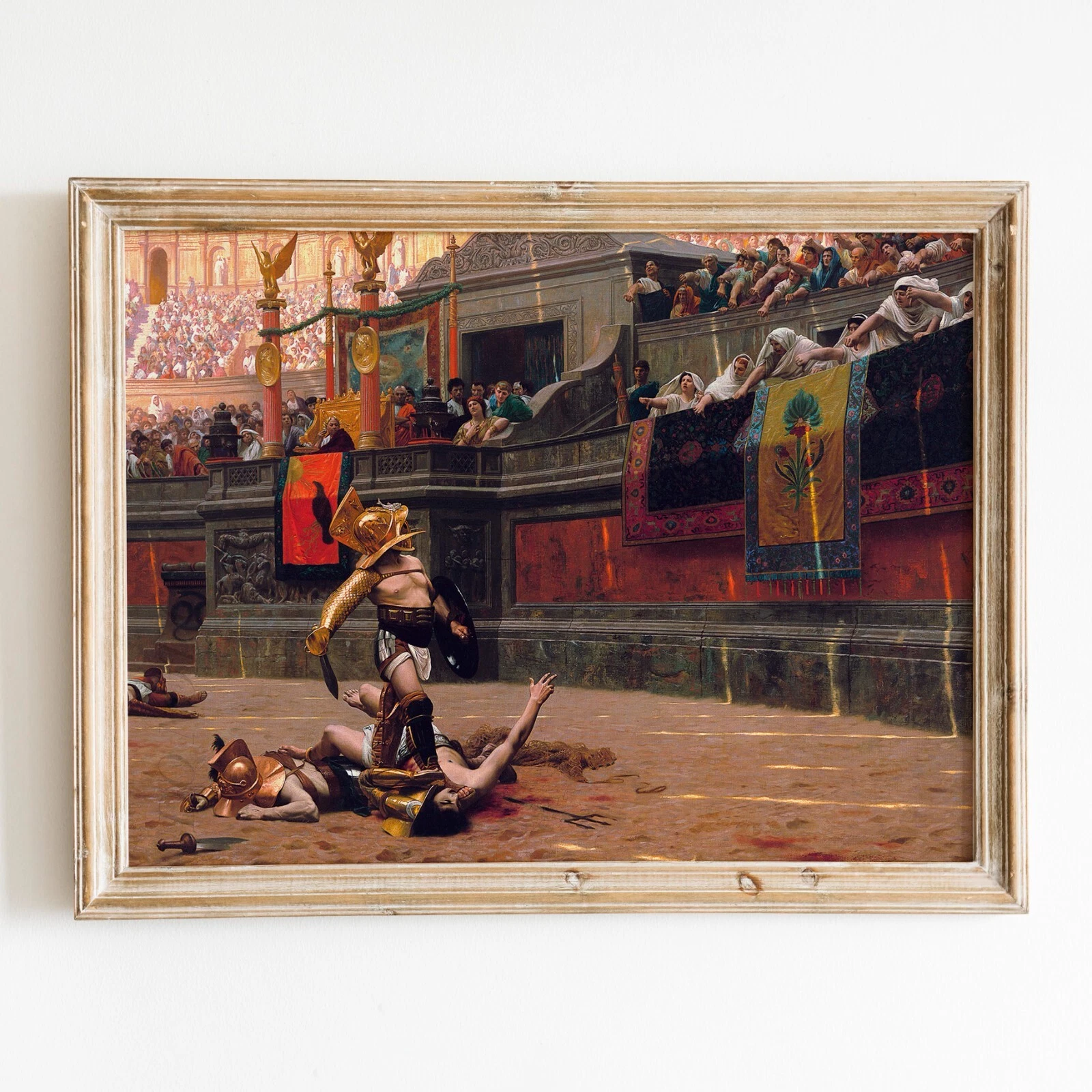 The Winning Gladiator Pollice Verso Jean-Leon Gerome Rome Wall Art Poster Print