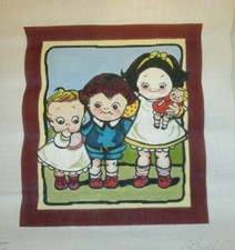 Lani needlepoint canvas 3 children unused