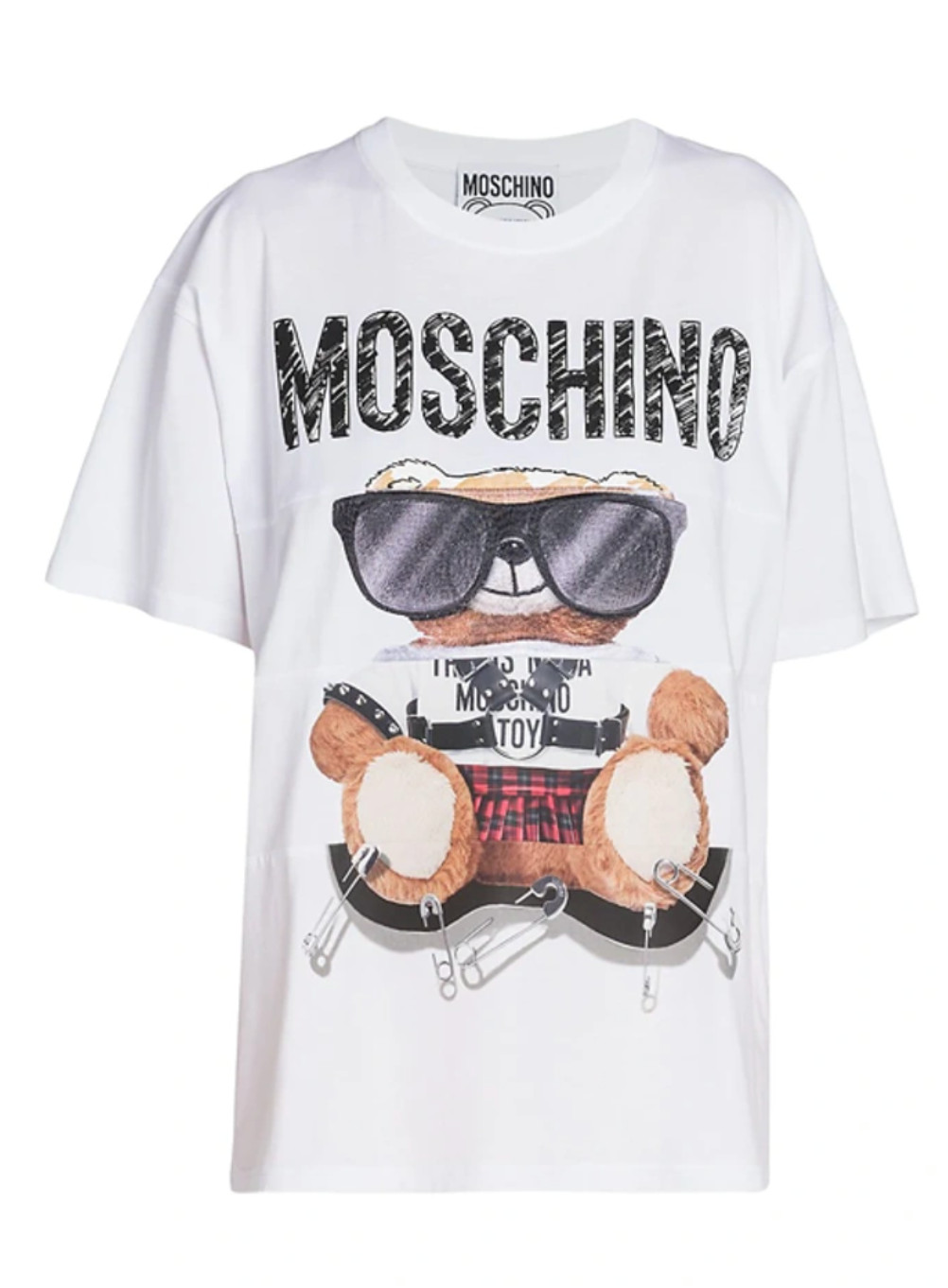 Moschino Couture Sunglasses Teddy Bear T-shirt Oversize Loose Fit Teddy Bear XS