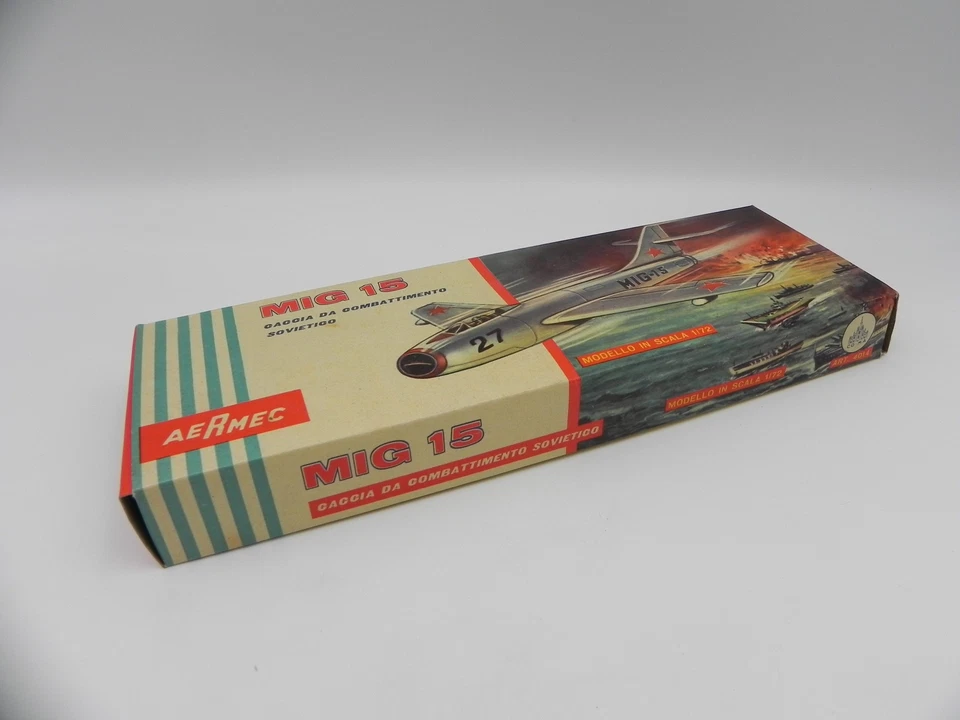 CO-MA Aermec plastic kit MIG 15 aircraft 1:72 MIB all parts in sealed bag COMA - Immagine 3 di 4
