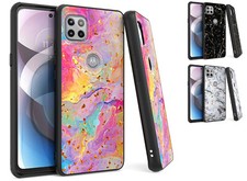 For Motorola Moto One 5G Ace / Moto G 5G XT2113 2021 Marble Glitter Case Cover