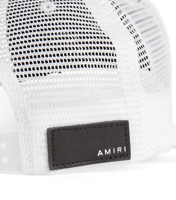 NEW WITH TAGS 100% AUTHENTIC AMIRI X ZIG ZAG WHITE TRUCKER HAT CAP