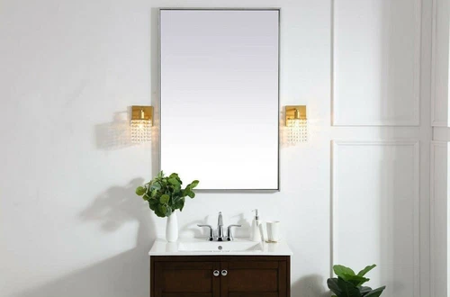 Crystal Wall Sconce Light Fixture Bathroom Vanity Foyer Dining Room Brass Color - Picture 3 of 12