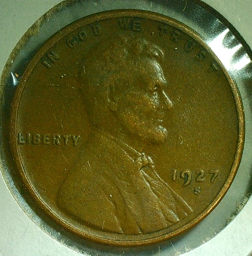 CINCO DE MAYO BEGINS-U.S. 1927 S WHEATBACK COPPER  .1 CENT AU/CIRC.-COIN  KM#132