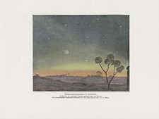 Abenddämmerung in Nordafrika FARBDRUCK von 1912 Dämmerungsbogen