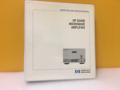 HP / Agilent 08349-90017 8349B Microwave Amplifier Operating + Service Manual
