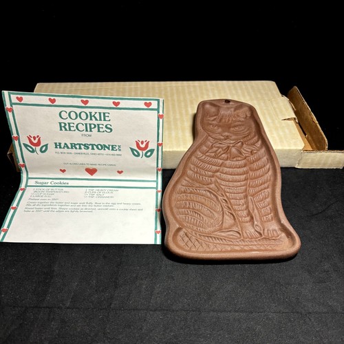 Vtg 1982 Hartstone Pottery Small Cat Kitty Cookie Mold 6.5" NIB NOS Gingerbread