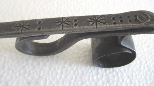 ANTIQUE OLD MINERS CANDLE HOLDER STICKING TOMMY FUSE CUTTER DECORATED 1909 - Picture 7 of 12
