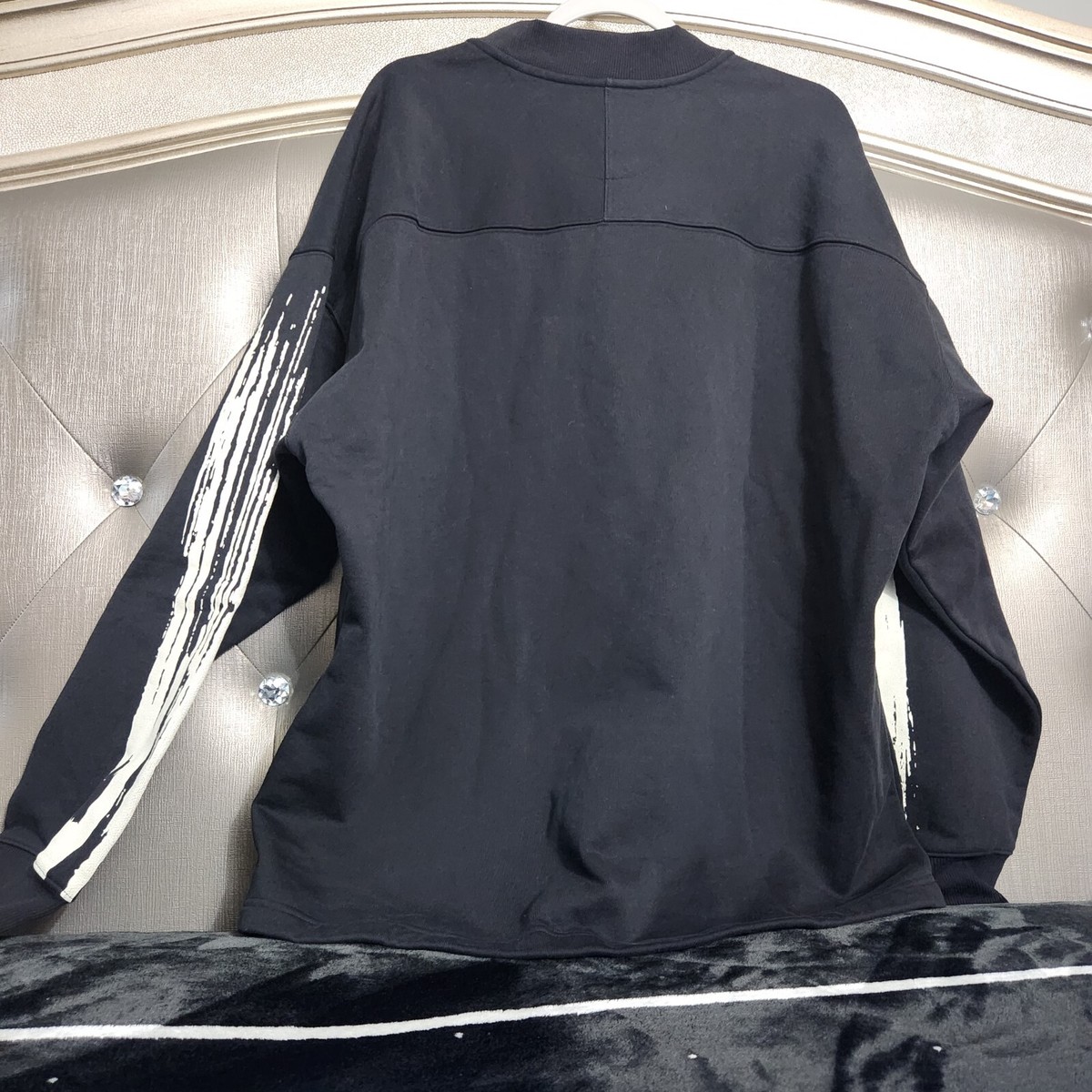 Y-3 Yohji Yamamoto Adidas Graphic Logo French Terry Crew Sweater Black Men’s L Y-3 Yohji Yamamoto Adidas Graphic Logo French Terry Crew Sweater Black Men’s L