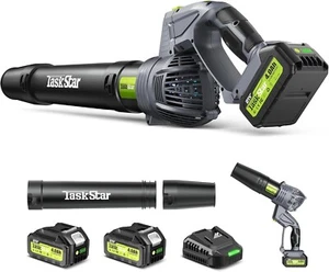 Taskstar Cordless Leaf Blower, 550 CFM, 8.0Ah, 5-Speed, 3.7 lbs, Swivel Head