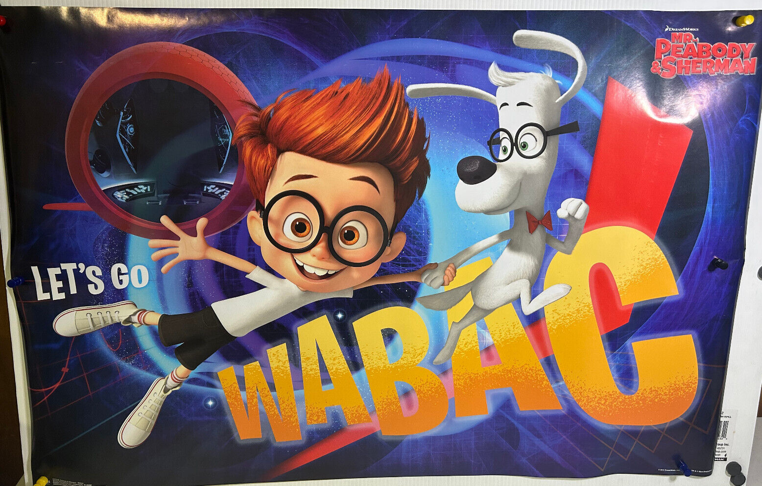 ROLLED TRENDS DISNEY MR PEABODY & SHERMAN 'LET'S GO WABAC' ANIMATED MOVIE  POSTER