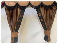 DUTCH STYLE TRUCK CURTAINS DOUBLE LINED BROWN DAF VOLVO MERCEDES MAN SCANIA