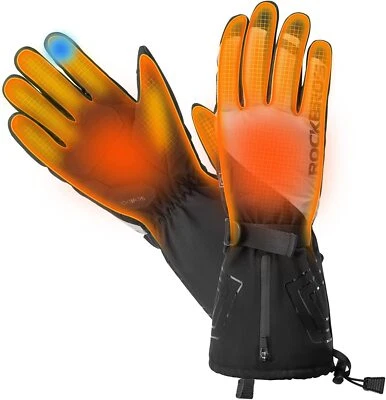 ROCKBROS Winter Beheizte Handschuhe Elektrisch Warm Touchscreen Motorrad Fahrrad