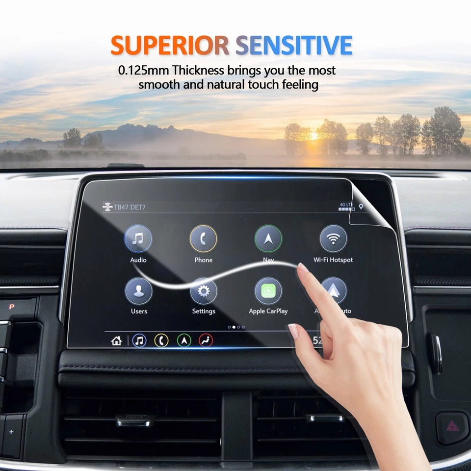 Protector de pantalla táctil para automóvil RUIYA 2 PIEZAS película para mascotas 10,2 pulgadas para GMC Yukon 2021-2024 Foto 2 de 4