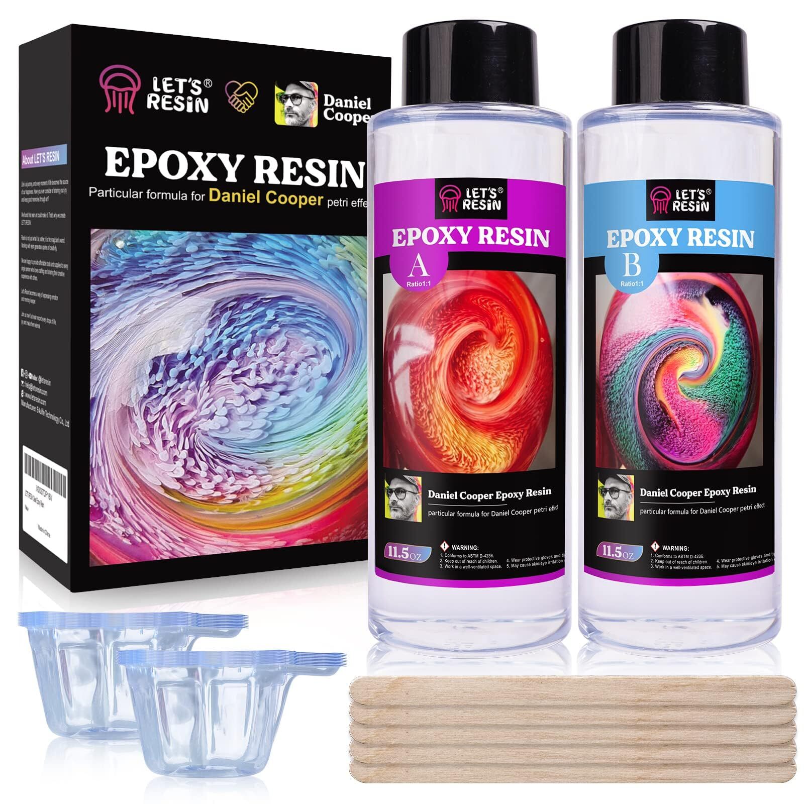 Bubble Free Epoxy Resin Kit 23oz Crystal Clear for Crafts Jewelry DIY