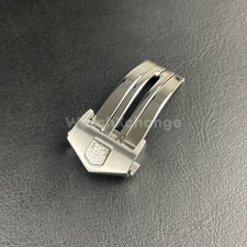 Fibbia orologio TAG Heuer argento 18 mm 20 mm acciaio inox chiusura doppio pulsante