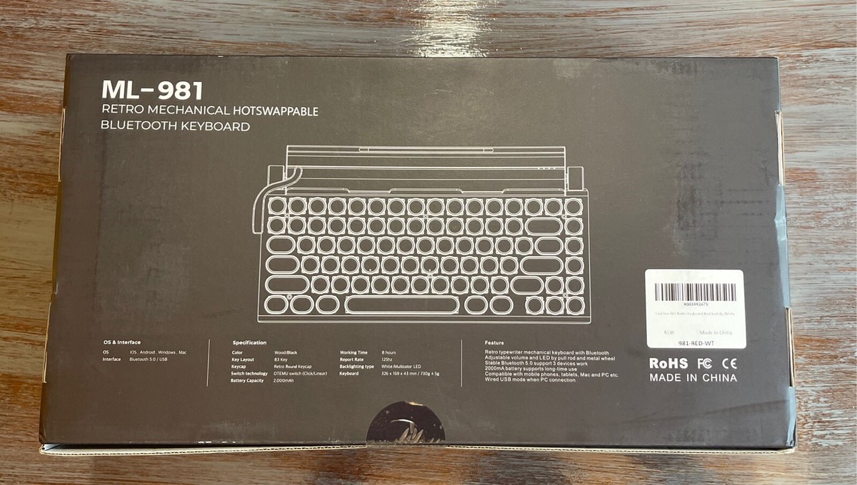 Taiahiro ML-981 Retro Mechanical Hotswappable Bluetooth