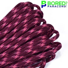 Burgundiva - 100 FT - 550 Paracord Rope 7 strand Parachute Cord