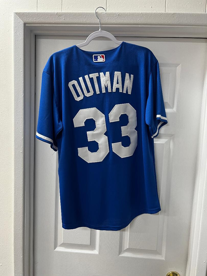 ウェア outman James Outman Alternate Blue Los Angeles Dodgers Jersey Men's Small