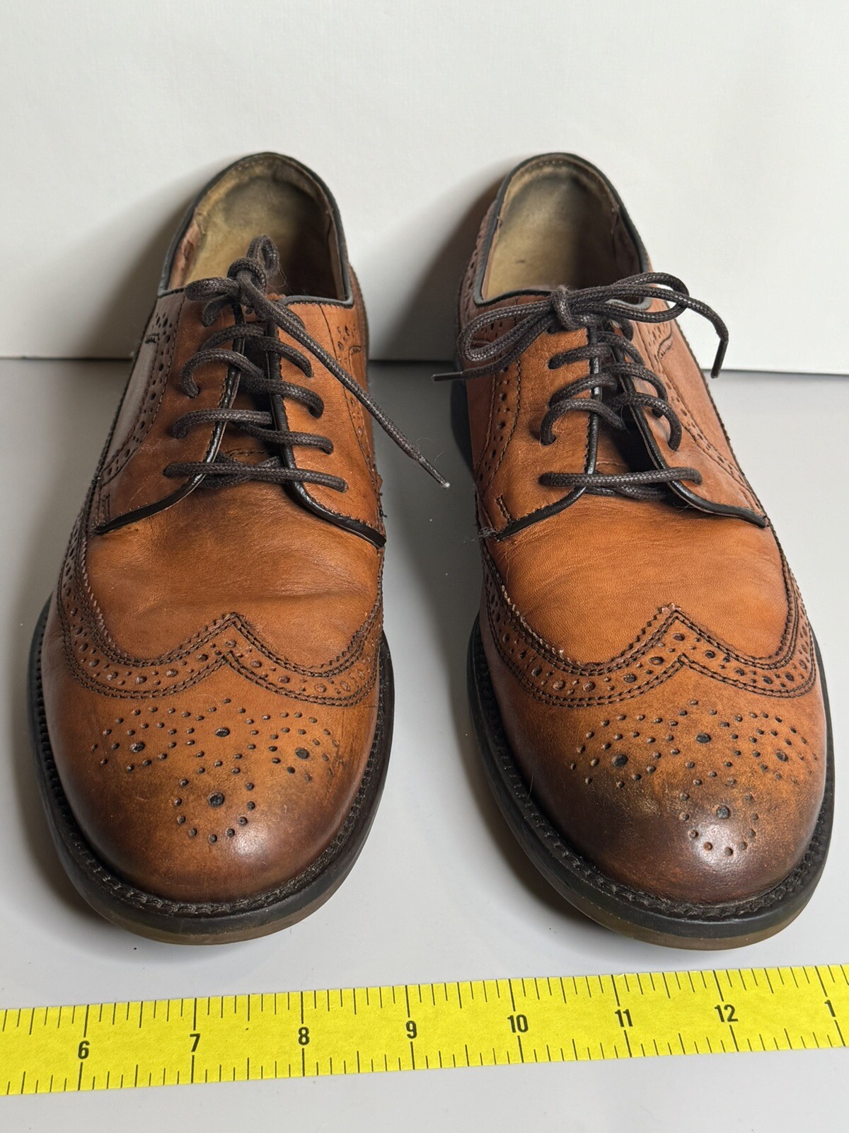 SAOLA Scarpe Oxford Derby Johnston & Murphy 20 1356 da uomo in pelle marrone punta ad ala 8 5