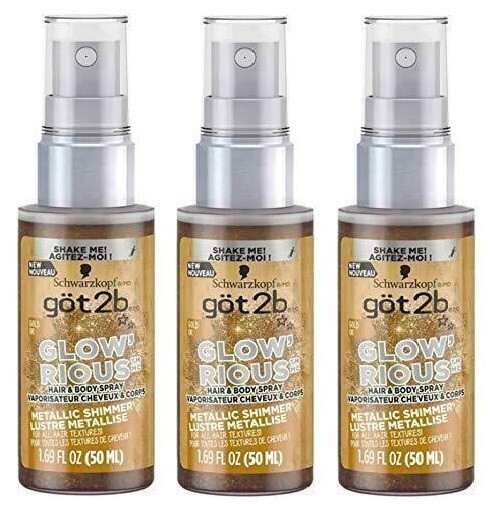 3 Pack- Schwarzkopf Got2B Glow'rious Hair & Body Spray, 1.69oz