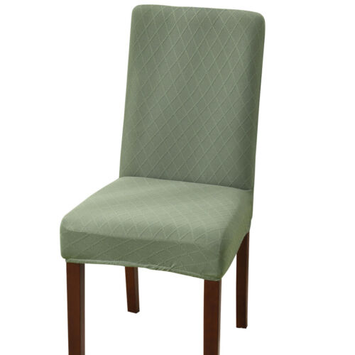 Stretch Dining Chair Seat Covers Slip Wedding Banquet Party Removable Slipcover - Picture 3 of 35