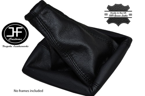 Schaltmanschette Schwarz Leder Für Opel Meriva A 2003-2009 - Blauer Faden