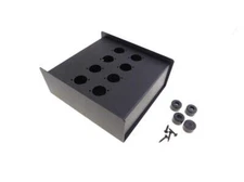 PROCRAFT PB10-8X-BK Steel Project Box 7-5/8" x 6-15/16" x 3" w/ 8 "D" punches