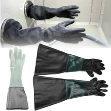 1 Pair Heavy Duty Sandblasting Gloves For  Abrasive Blasting Cabinet