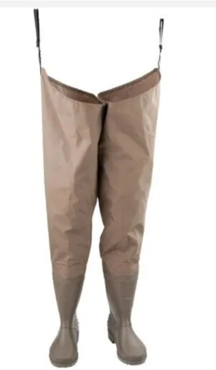 Hodgman Mackenzie Cleated Bootfoot Hip Waders PVC Waterproof Fishing Boots Sz 10