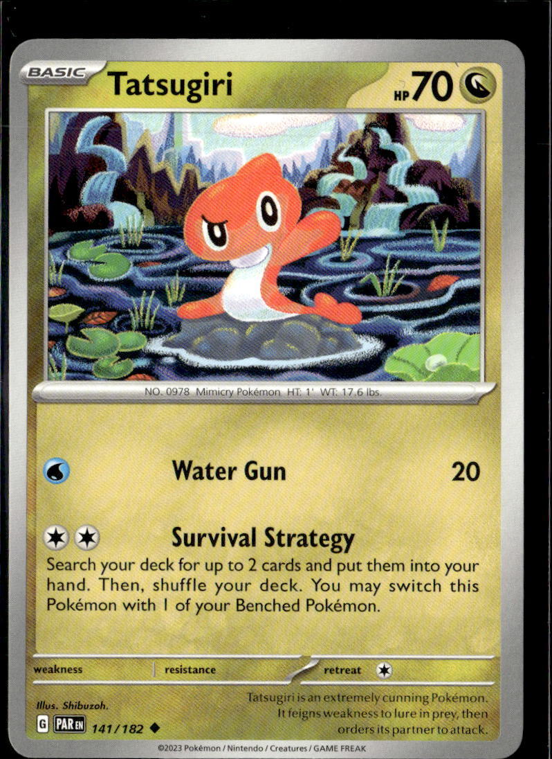Pokemon Tatsugiri 141/182 Paradox Rift Non Holo Uncommon 4 Card Lot