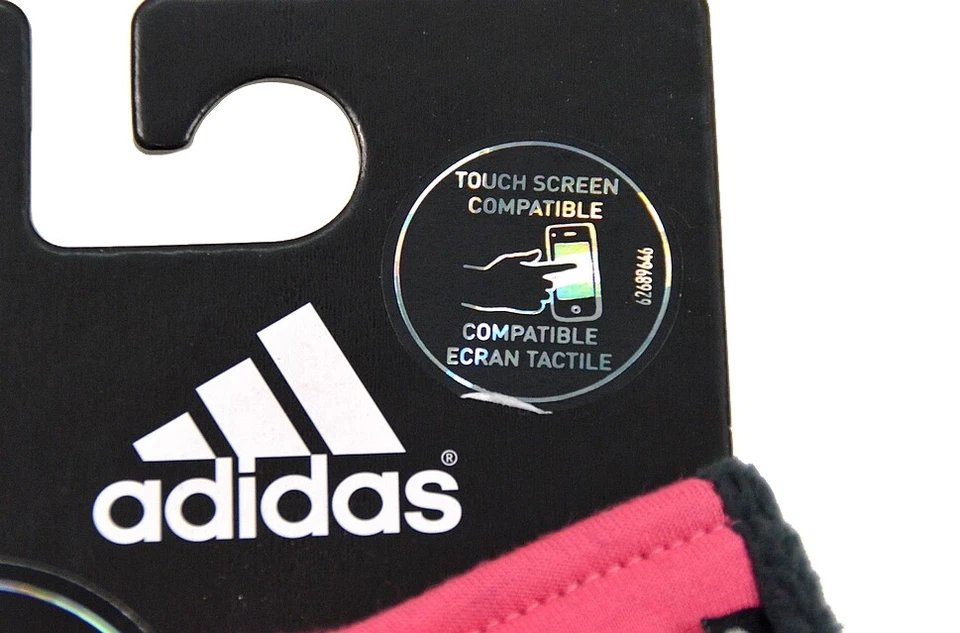 Warme Adidas Touchscreen Finger Handschuhe Fleece Damen Kinder schwarz/pink m l - Bild 3 von 4