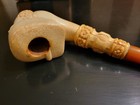 Vintage Meerschaum Turkish Bakelite Stem Tobacco Pipe, 9" — photo 5