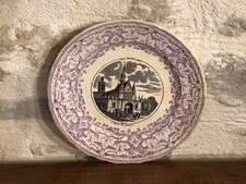 Ancienne assiette décorative, poterie J. VIEILLARD, Bordeaux