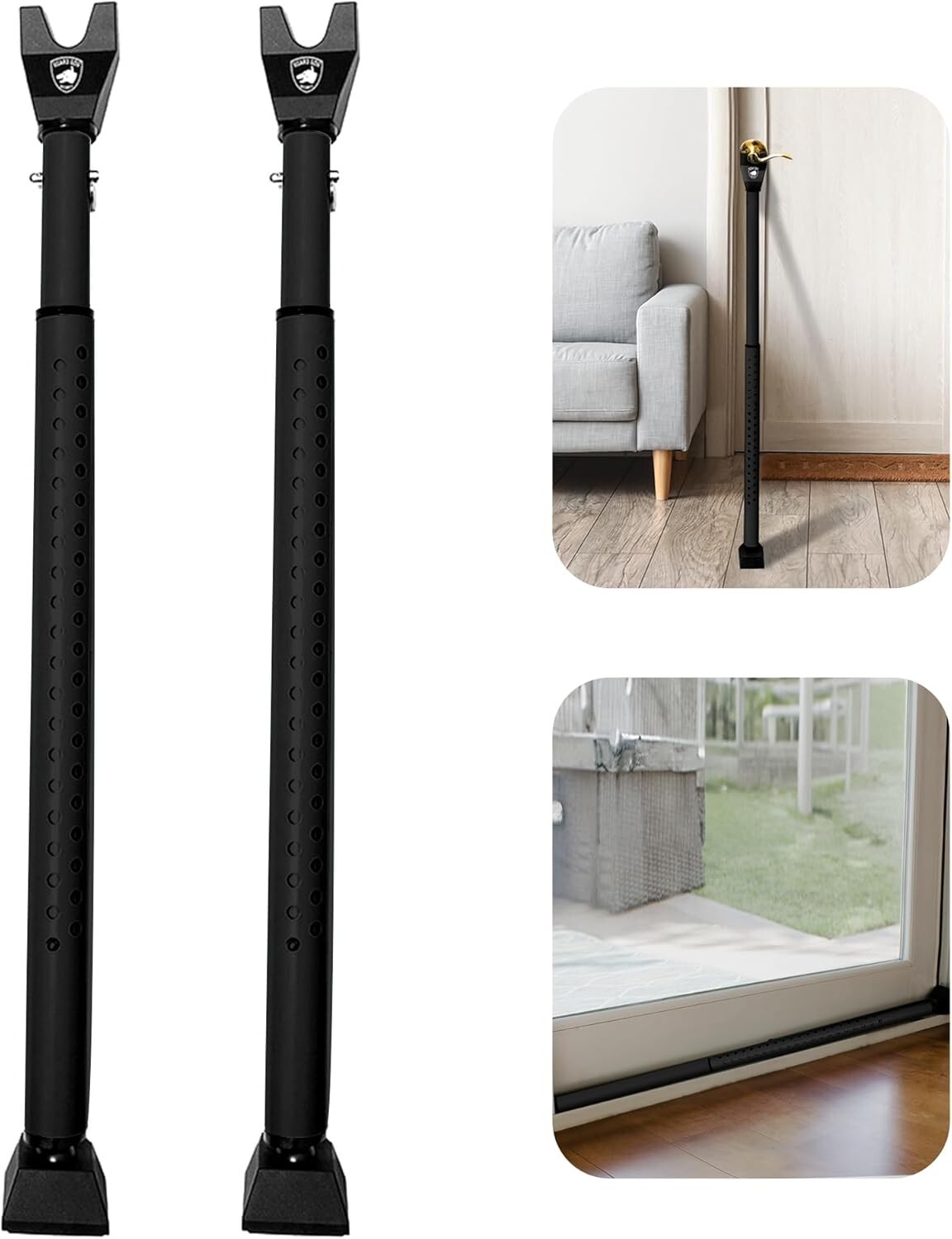 Adjustable 2-in-1 Door Jammer & Security Bar - 40 Positions for Ultimate Safety