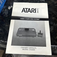 Atari 2600 Model CX2600 Owner's Authentic Manual Only damage
