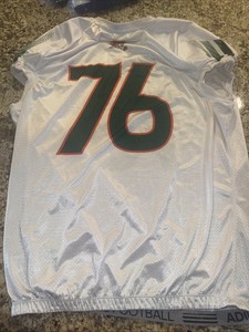Miami Hurricanes Game Issues/Used Practice Jersey #76,,,,#72