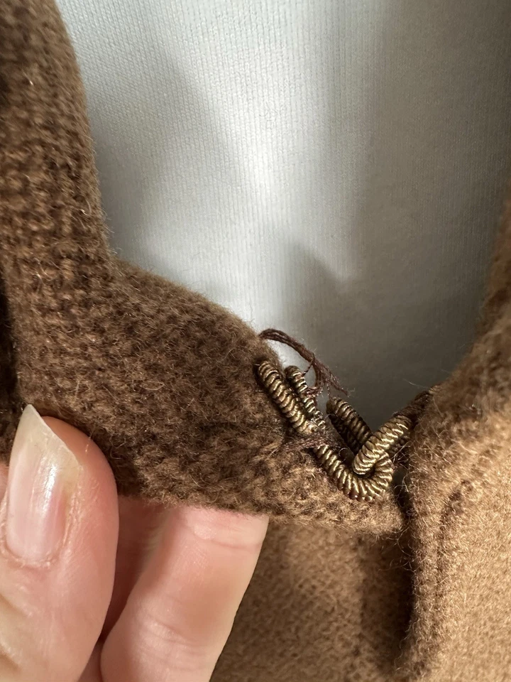 Peruvian Connection Brand New Tweed Fitted Jacket Brown Angora Wool Size 6  - Image 3 of 4