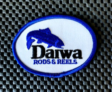 DAIWA RODS REELS EMBROIDERED SEW ON PATCH FISHING TACKLE 3 3/4" x 2 3/4" NOS