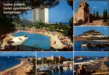 Rodos Palace Rhodes Greece vintage postcard f611